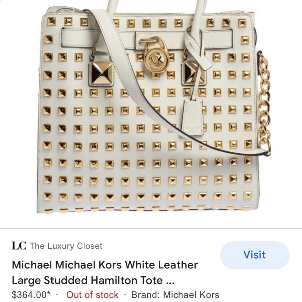 Michael Kors studded Hamilton bag.